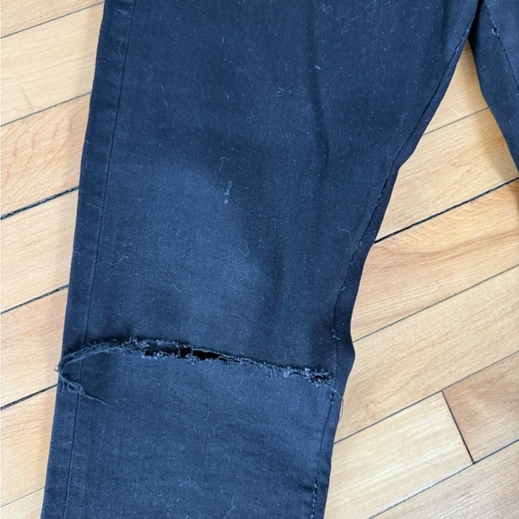 Ricchezza black denim embroidered patch work lightning bolt jeans - Picture 4 of 10